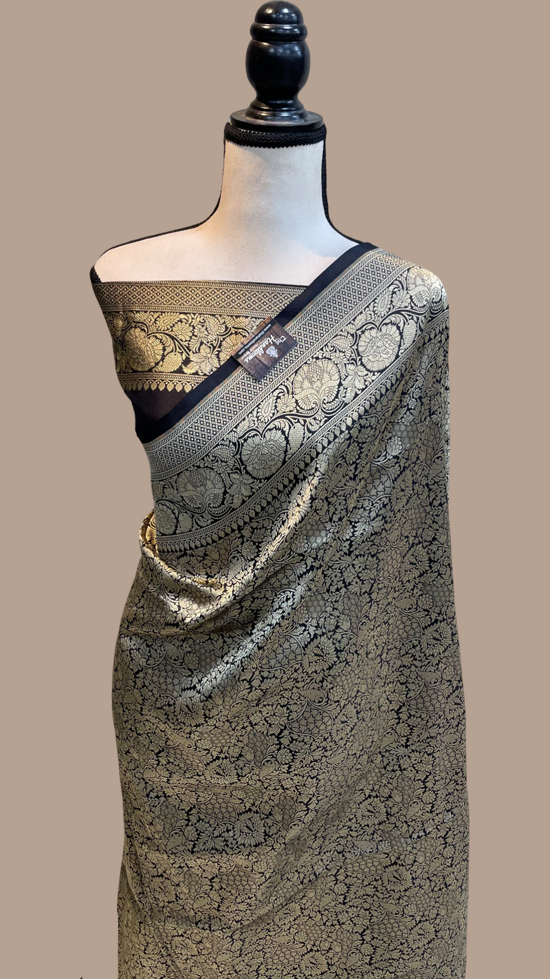 Pure Katan Silk Banarasi Handloom Saree - Tanchui Brocade - The Handlooms