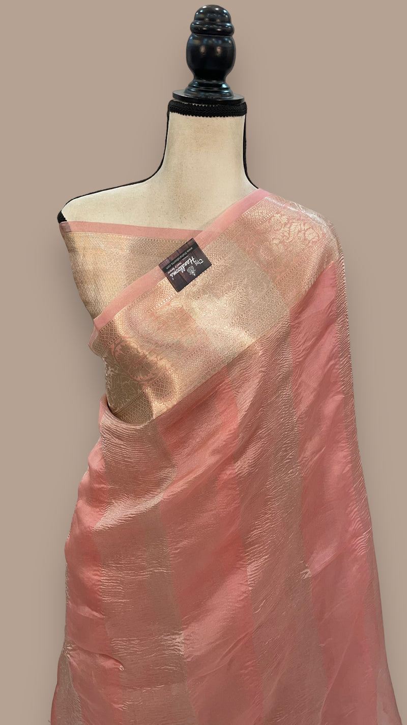 Pure Kora Tissue Handloom Banarasi Saree - The Handlooms