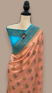 Pure Butter Crepe Banarasi Saree - The Handlooms