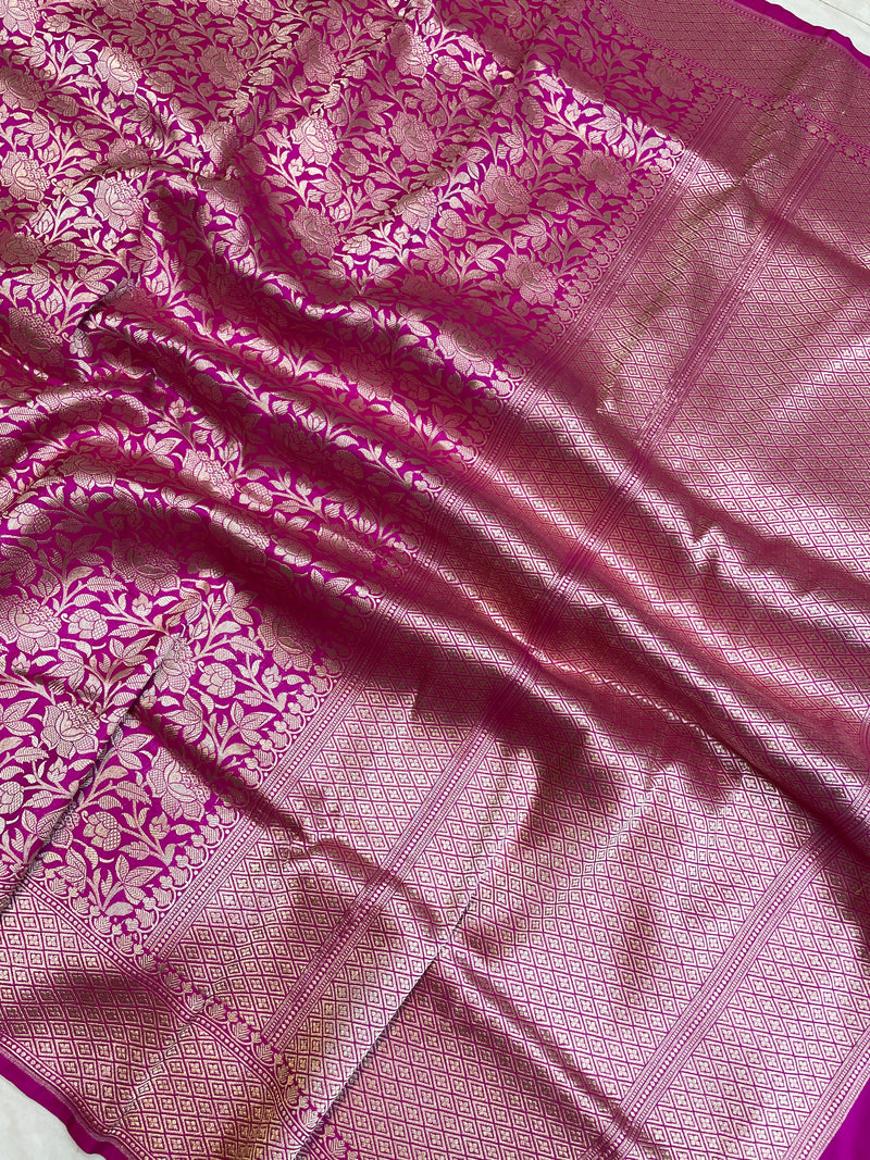 Pure Katan Silk Banarasi Handloom Saree - Tanchui Brocade - The Handlooms
