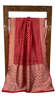 Pure Katan Silk Banarasi Handloom Saree - All over jaal work - The Handlooms