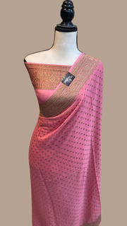 Khaddi Georgette Banarasi Saree -  Antique zari - The Handlooms