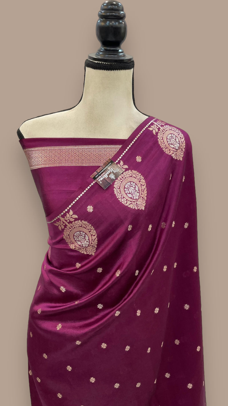 Pure Mango Silk Banarasi Handloom Saree - The Handlooms