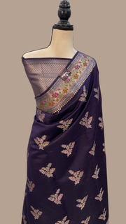 Pure Chiniya Silk Handloom Banarasi Saree - The Handlooms
