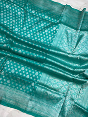 Pure Katan Silk Banarasi Handloom Saree - All Over Jaal Work - The Handlooms