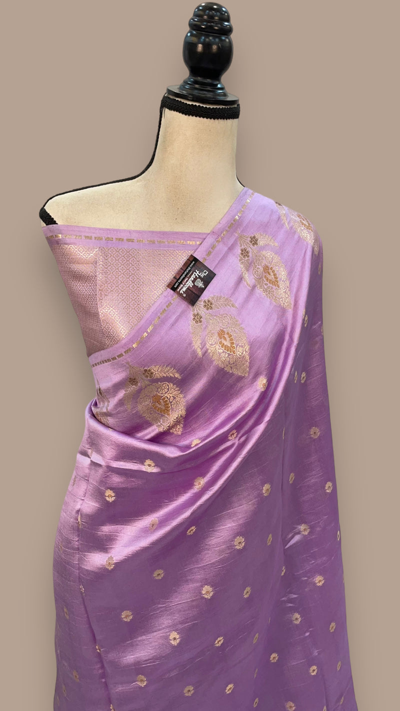 Pure Mango Silk Banarasi Handloom Saree - The Handlooms