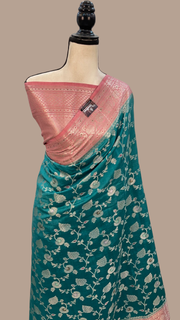 Pure Chiniya Silk Handloom Banarasi Saree - The Handlooms