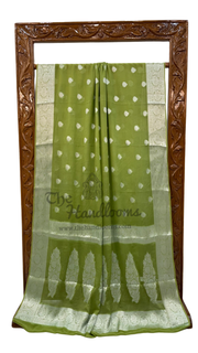 Pure Chiffon Khaddi Banarasi Saree - The Handlooms