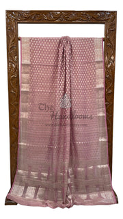 Pure Kora Tissue Crush Handloom Banarasi Saree - The Handlooms
