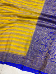 Pure Khaddi Georgette Banarasi Saree -  Antique zari - The Handlooms