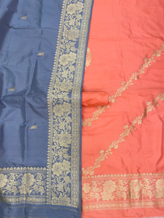 Pure Katan Silk Handlooms Banarasi Dress material