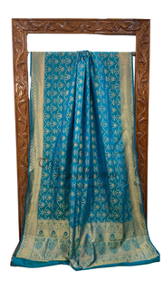 Pure Katan Silk Banarasi Handloom Saree - All over Jaal work - The Handlooms