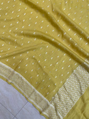 Pure Moonga  handloom Dupatta - water zari - The Handlooms