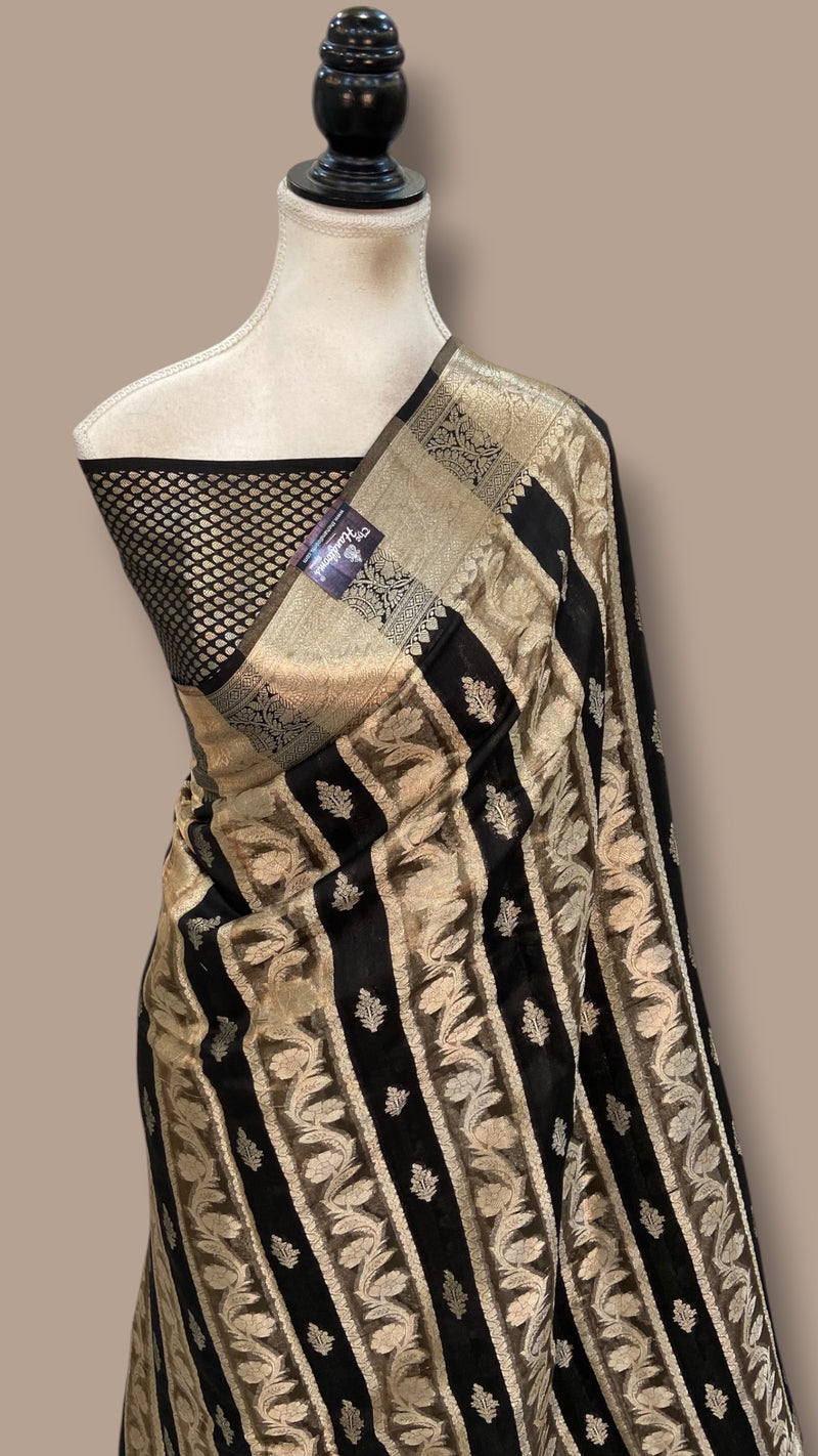 Pure Chiniya Tissue Silk Handloom Banarasi Saree