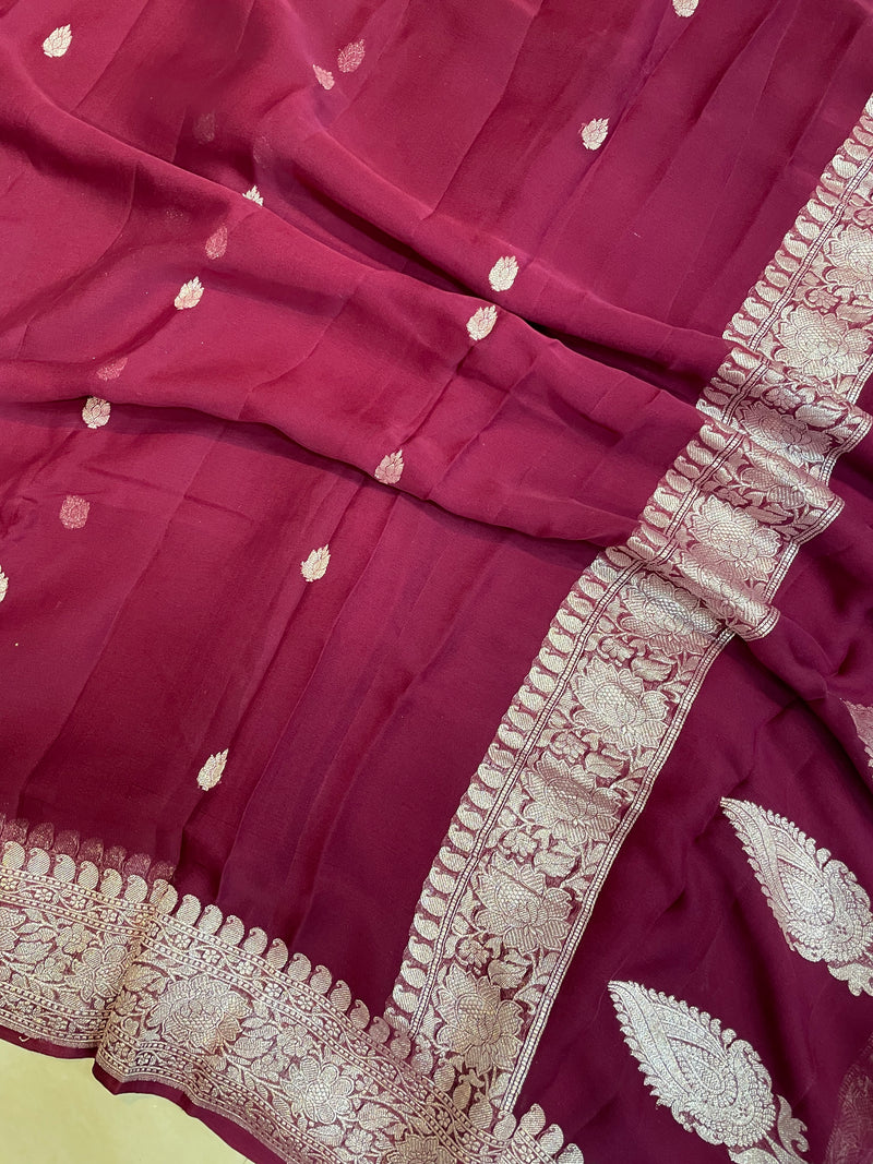 Pure Georgette Banarasi Saree - The Handlooms