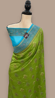 Pure Butter Crepe Banarasi Saree - The Handlooms