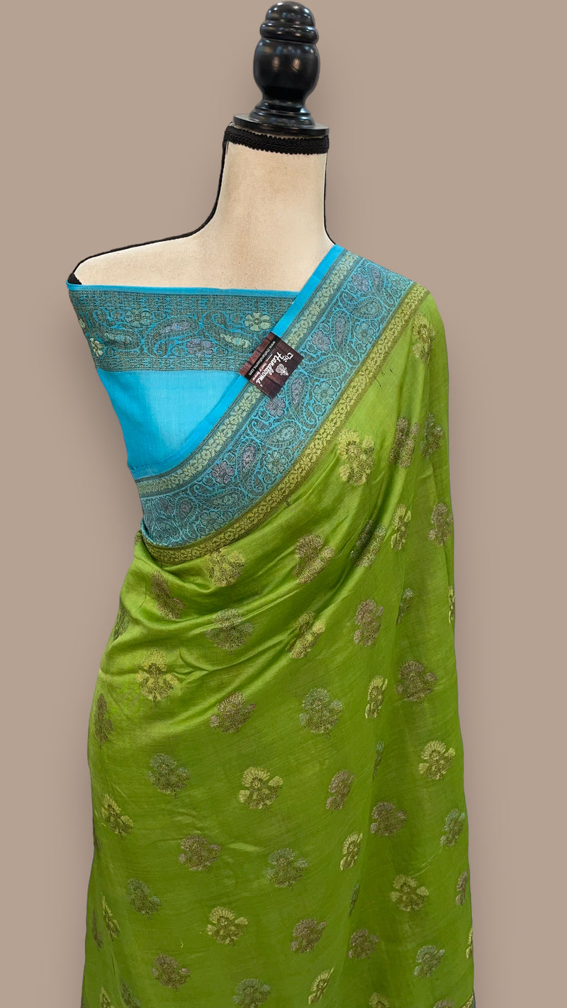 Pure Butter Crepe Banarasi Saree - The Handlooms