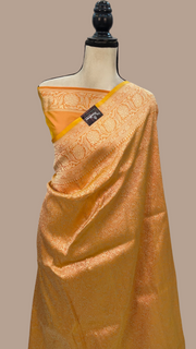 Pure Katan Silk Banarasi Handloom Saree - Tanchui Brocade - The Handlooms