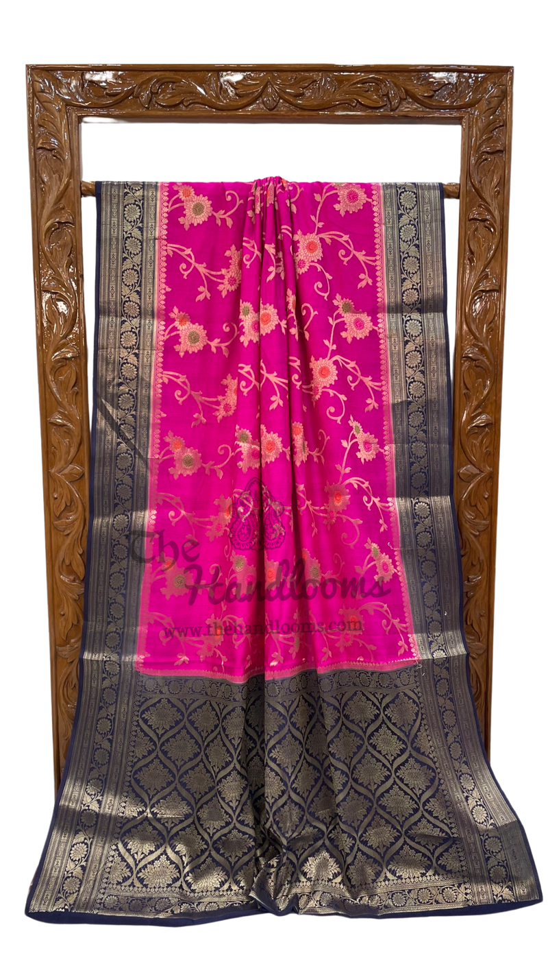 Pure Chiniya Silk Handloom Banarasi Saree - The Handlooms