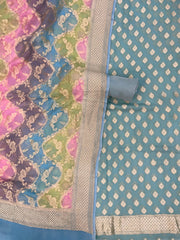 Khaddi Georgette Banarasi Dress material - The Handlooms