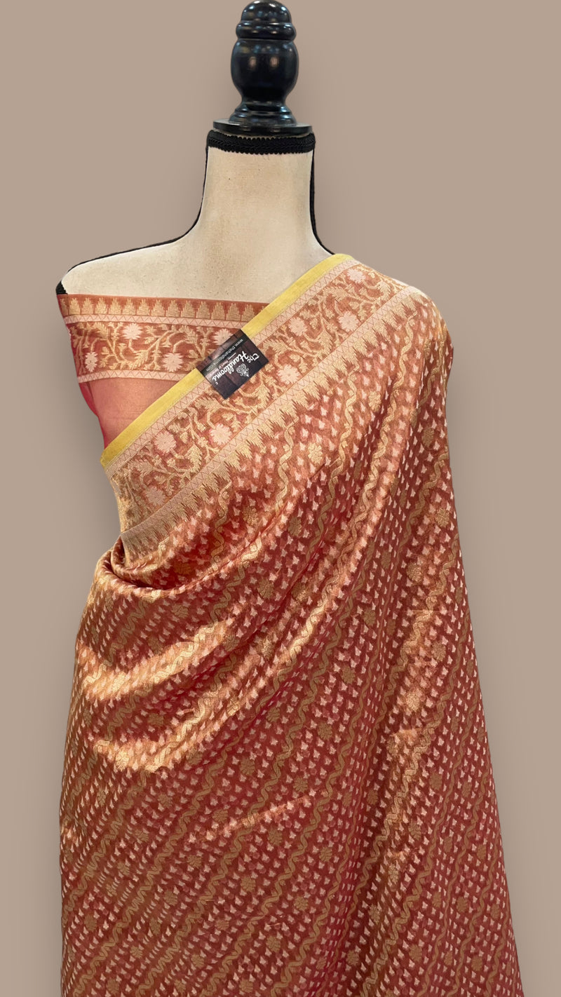 Pure Tissue Reshmi zari Banarasi Saree - The Handlooms