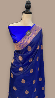 Pure Katan Silk Banarasi Handloom Saree - All over Kadua motifs - The Handlooms