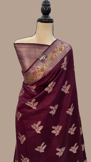 Pure Chiniya Silk Handloom Banarasi Saree - The Handlooms