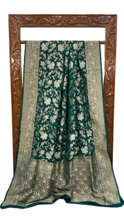 Pure Katan Silk Banarasi Handloom Saree - All Over Sona Roopa Jaal Work - The Handlooms