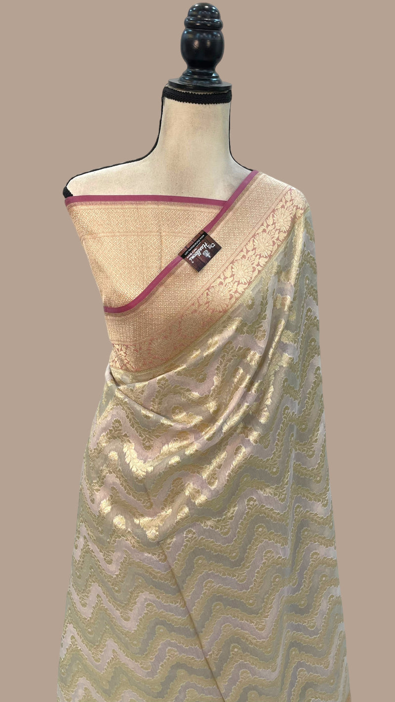 Pure Cotton Banarasi Brocade Handloom Saree - The Handlooms