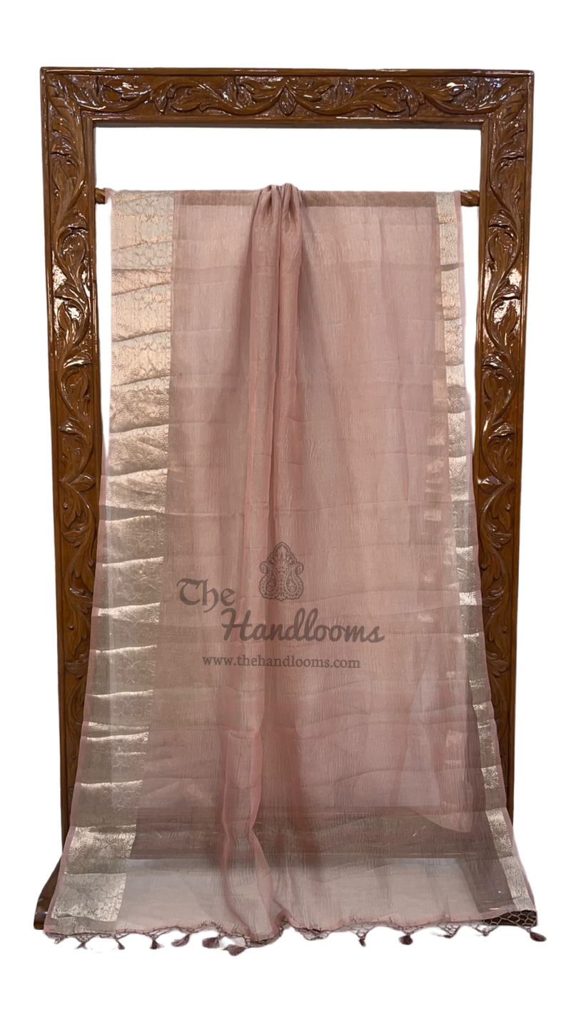 Pure Kora Tissue Handloom Banarasi Saree - The Handlooms