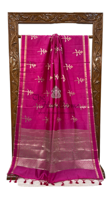 Pure Katan Silk Banarasi Handloom Saree - All over sona roopa motifs