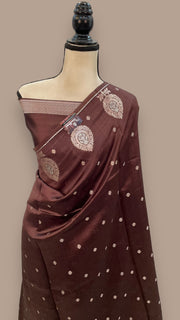 Pure Mango Silk Banarasi Handloom Saree - The Handlooms