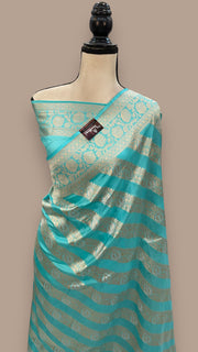 Pure Katan Silk Banarasi Handloom Saree - All over Sona Roopa Jaal work - The Handlooms