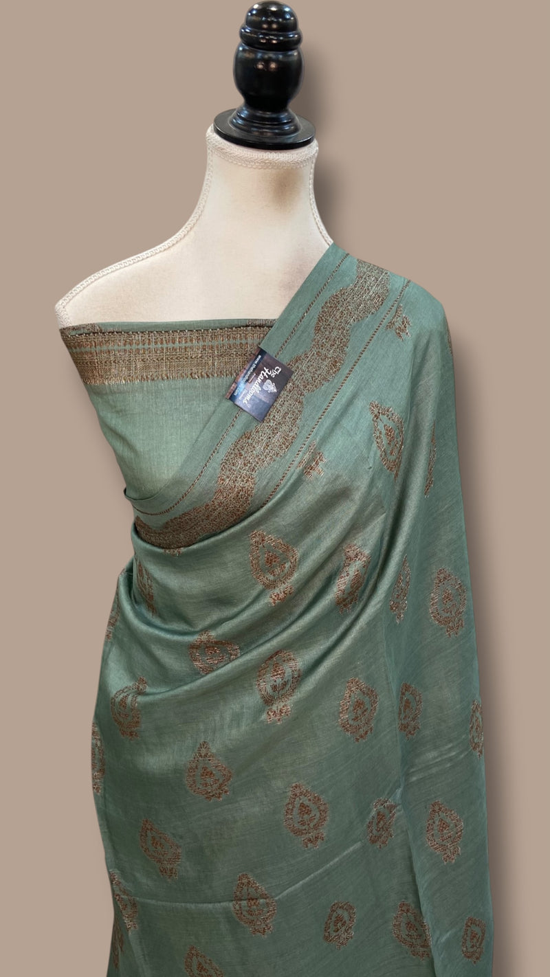 Pure Tussar Silk Handloom Banarasi Saree