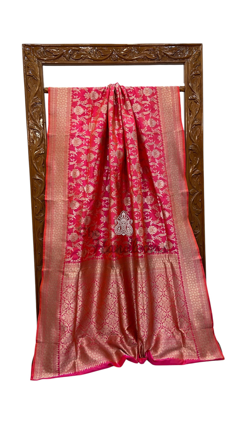 Pure Katan Silk Banarasi Handloom Saree - All Over Sona Roopa Work