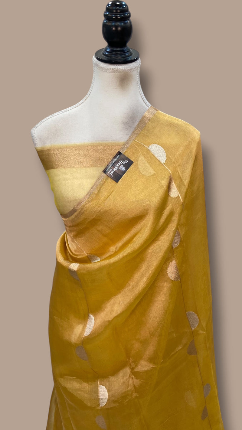 Pure Kora Tissue Silk Handloom Banarasi Saree