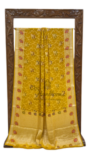 Pure Chiffon Khaddi Banarasi Saree - The Handlooms
