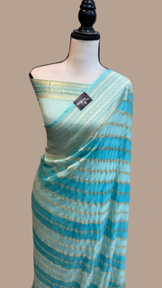 Pure Khaddi Georgette Handloom Banarasi Saree - The Handlooms