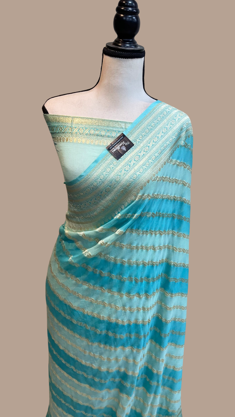 Pure Khaddi Georgette Handloom Banarasi Saree - The Handlooms