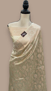 Pure Mango Silk Banarasi Handloom Saree - The Handlooms