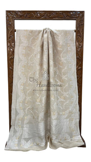 Tussar Georgette Handloom Banarasi Saree - The Handlooms