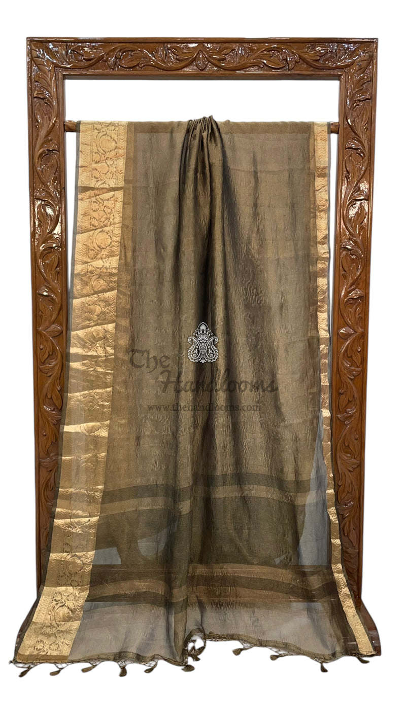 Pure Kora Tissue Handloom Banarasi Saree - The Handlooms