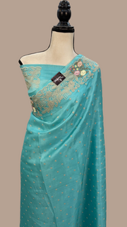 Tussar Silk Handloom Banarasi Saree With Chikankari - The Handlooms