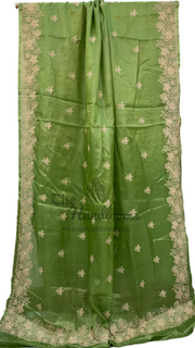 Tussar Silk Handloom Banarasi Saree With Chikankari - The Handlooms