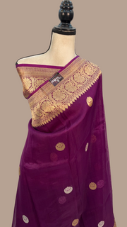 Pure Kora Handloom Banarasi Saree - Sona Roopa Alfi Kadua Boota - The Handlooms