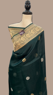 Pure Kora Handloom Banarasi Saree - Sona Roopa Alfi Kadua Boota - The Handlooms