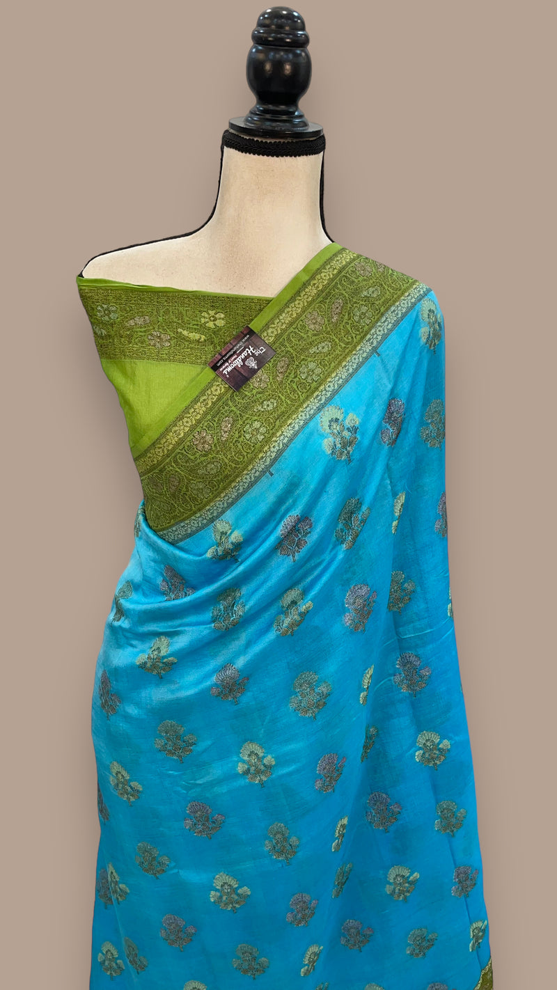 Pure Butter Crepe Banarasi Saree - The Handlooms