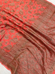 Khaddi Georgette Banarasi Saree -  Antique zari - The Handlooms