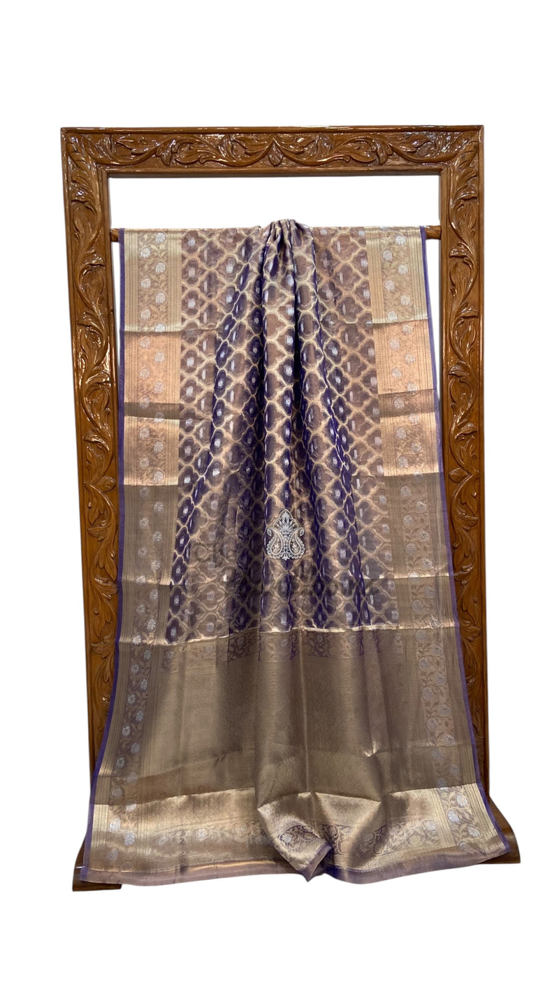 Pure Kora Tissue Silk Handloom Banarasi Saree