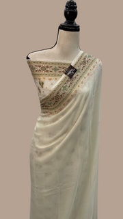 Pure Chiffon Khaddi Banarasi Saree - The Handlooms
